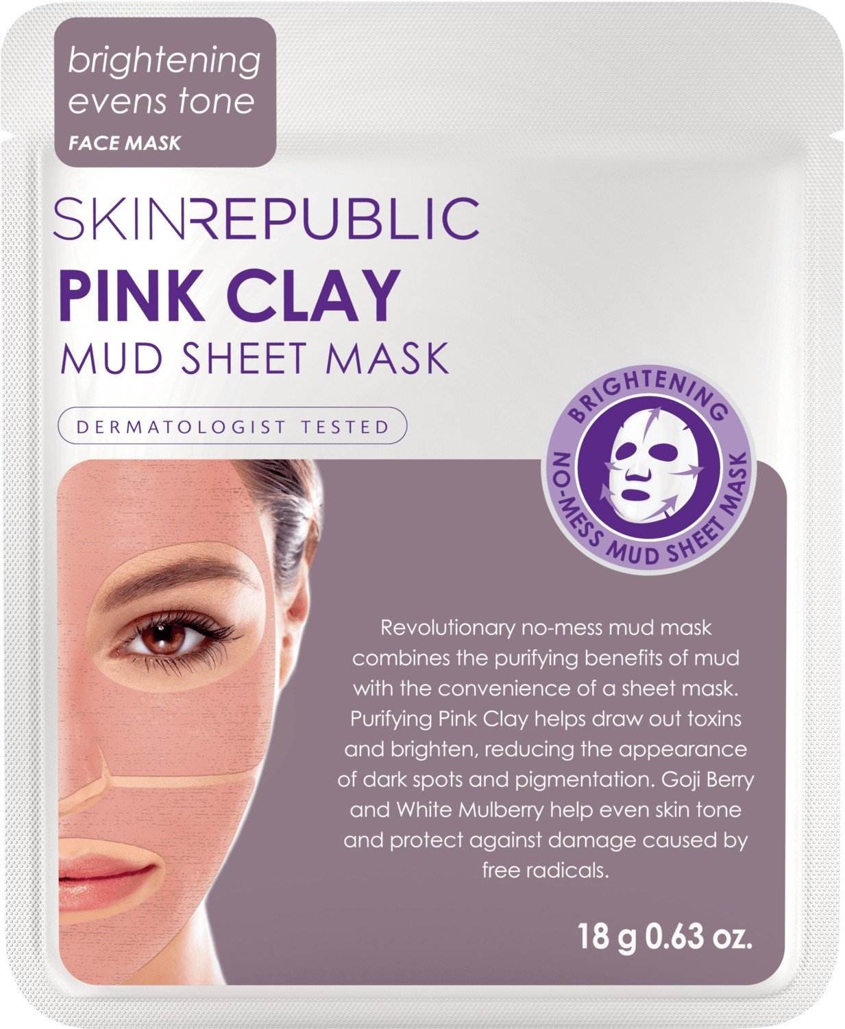 Volcanic Mud Mask. Skin Brightening Mud Sheet Mask Pink Clay. Face Sheet Mask. Вулканическая маска для лица.