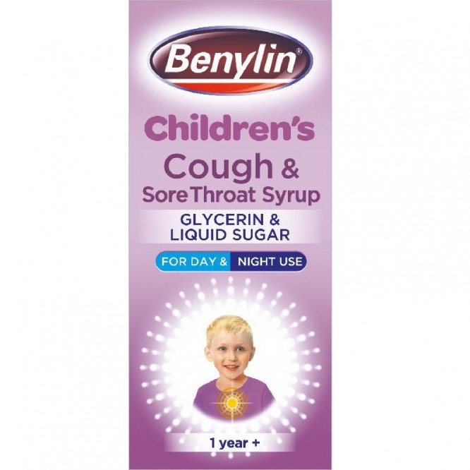 Benylin Children S Cough Sore Throat Syrup 1 Year 125ml Dermacia Pharmacy