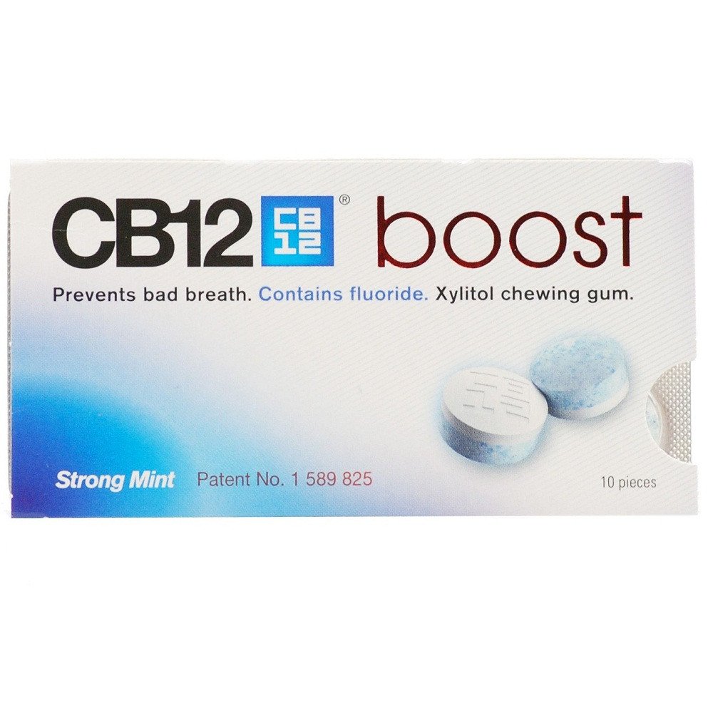 Cb 12 chewing gum boost strong mint s/f 10 pack - Pharmacy Products