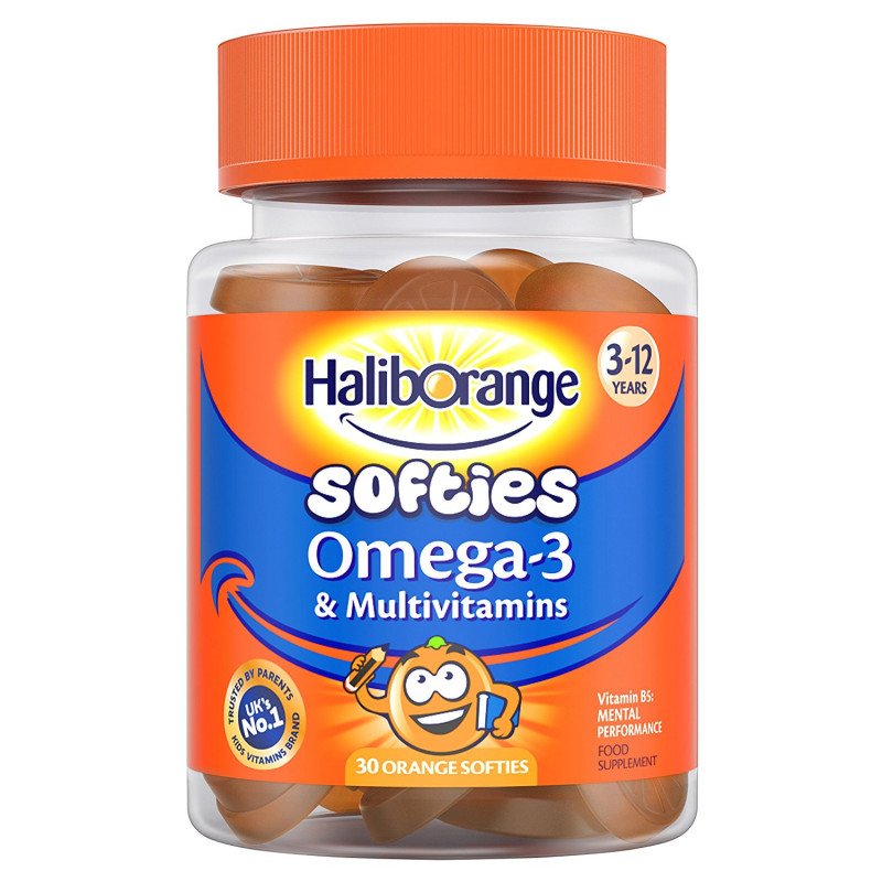 HALIBORANGE omega-3 & multivitamin softies  30