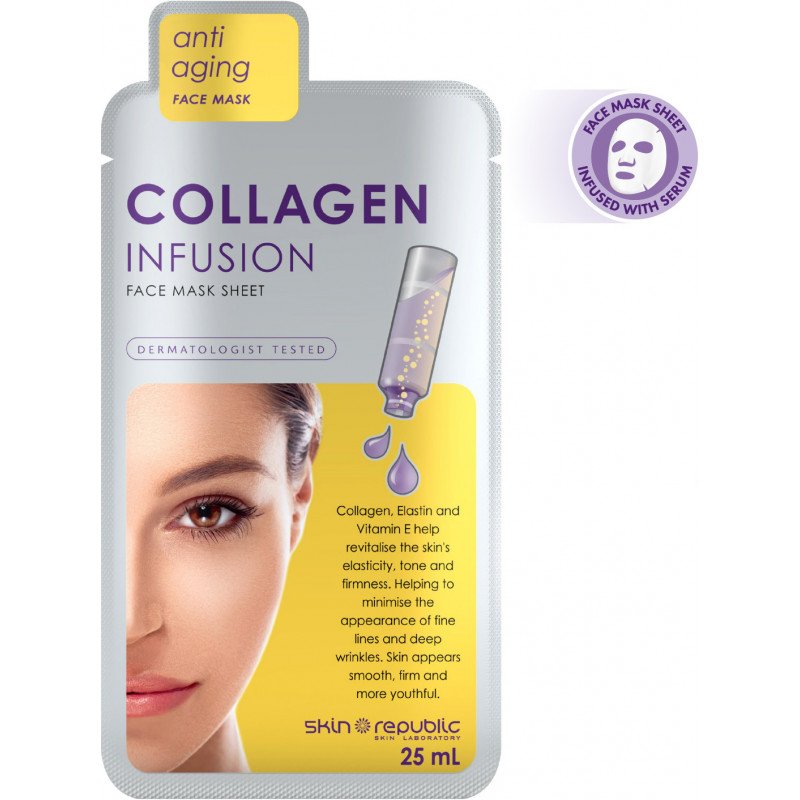 Skin Republic Collagen Infusion Face Mask 25Ml (10 Pk)