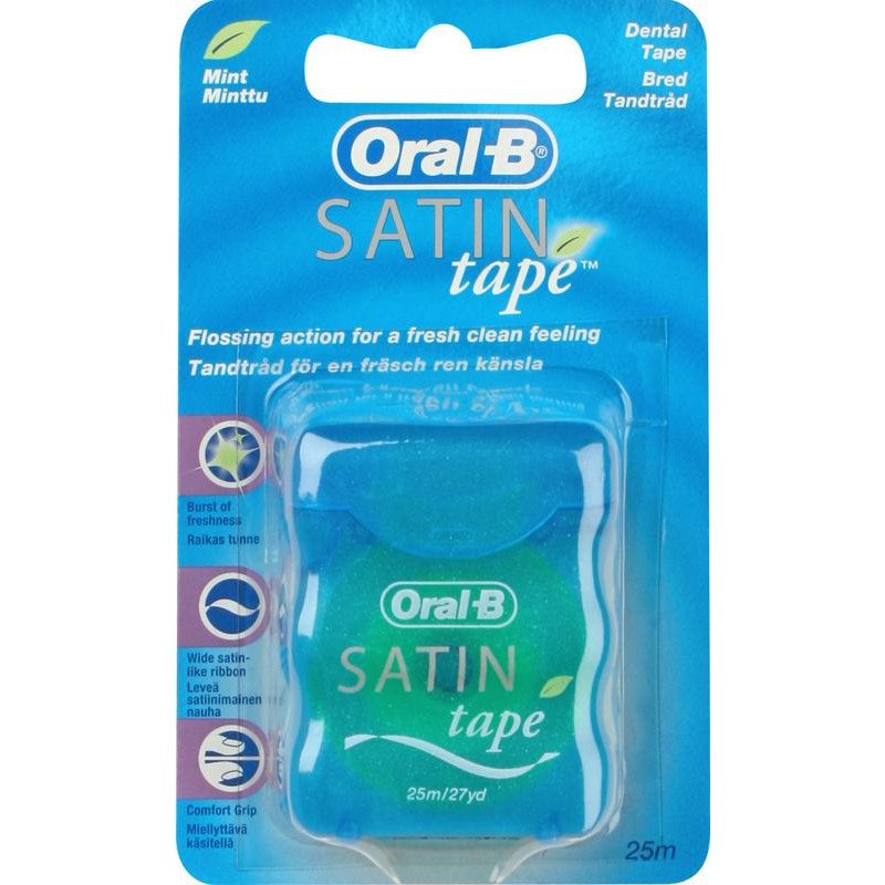 Oral-b dental tape Satintape mint flavoured 25m