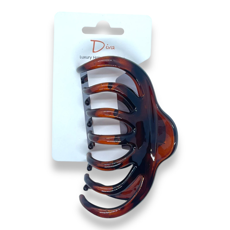 Diva Jaw Claw Clip 11.5cm Brown