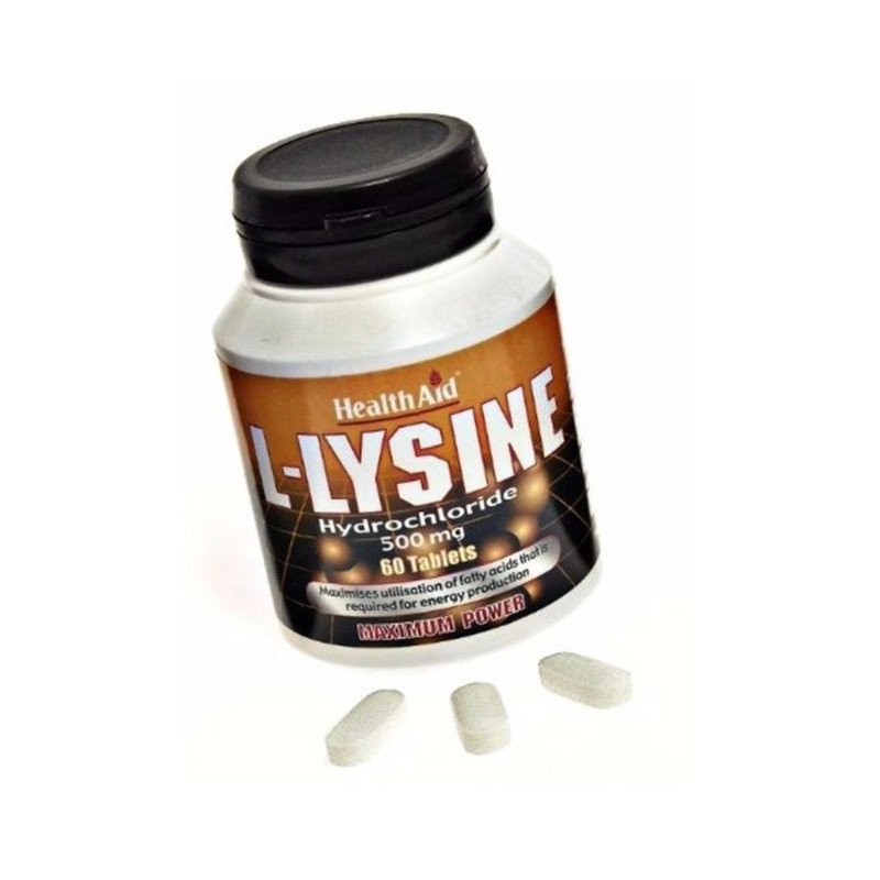 Healthaid amino acid supplements L-lysine HCL tablets 500mg 60 pack