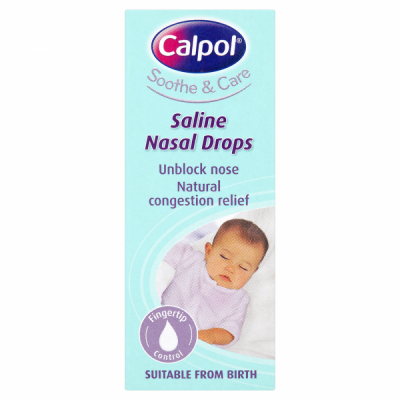 Calpol Soothe & Care saline nasal drops 0.9% 10ml